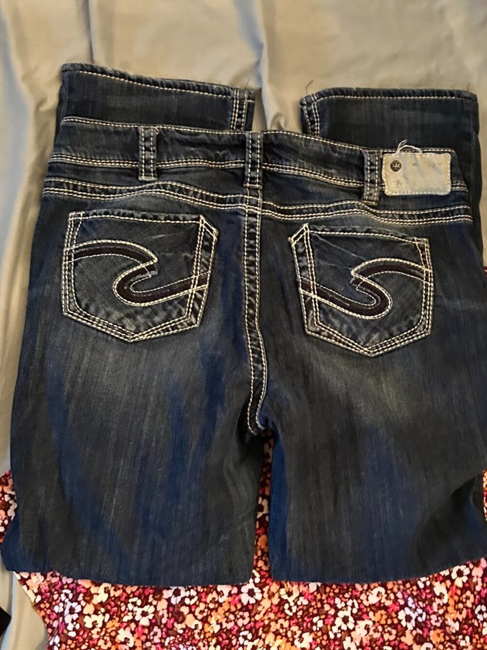 Silver jeans size 14 x 32  blue denim pants jeans womens suki  straight jean